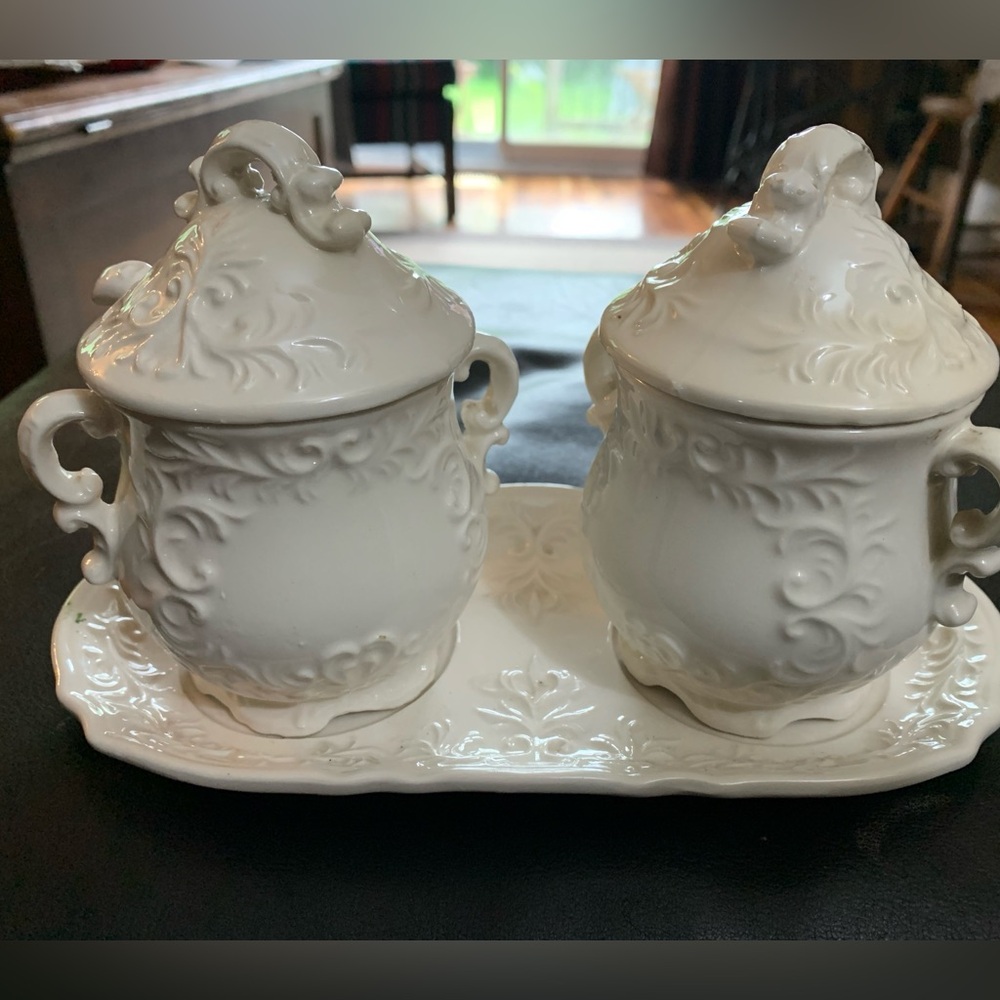 Vintage Condiment Serving Set